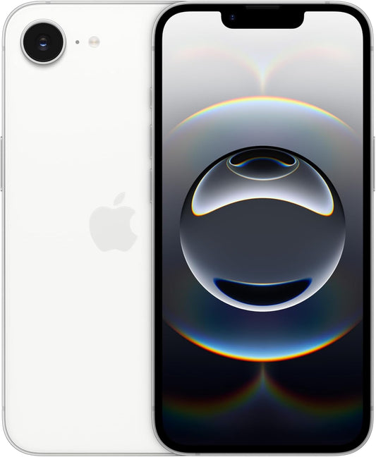 Apple iPhone 16e de 128 GB: Diseñado para Apple Intelligence, Chip A18, Duración, Cámara Fusion de 48 MP, Pantalla Super Retina XDR de 6,1 pulgadas — Blanco 