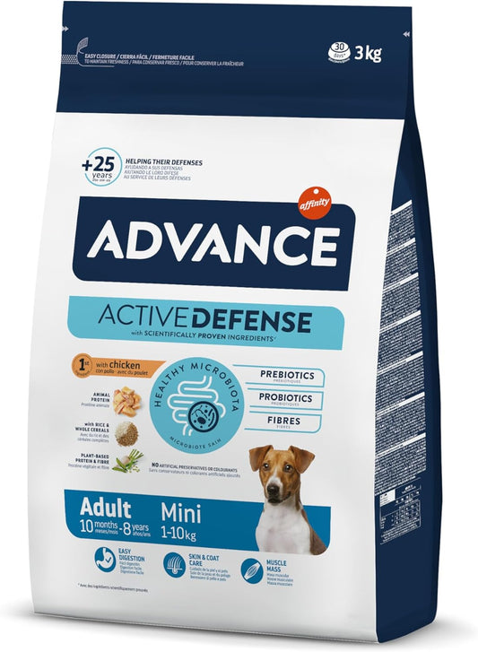 Advance Mini Adult Chicken Small Breed Adult Dog Food with Chicken, 3 kg
