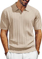 PJ PAUL JONES - Polos de golf de manga corta con cuello en V para hombre, con textura, para verano 